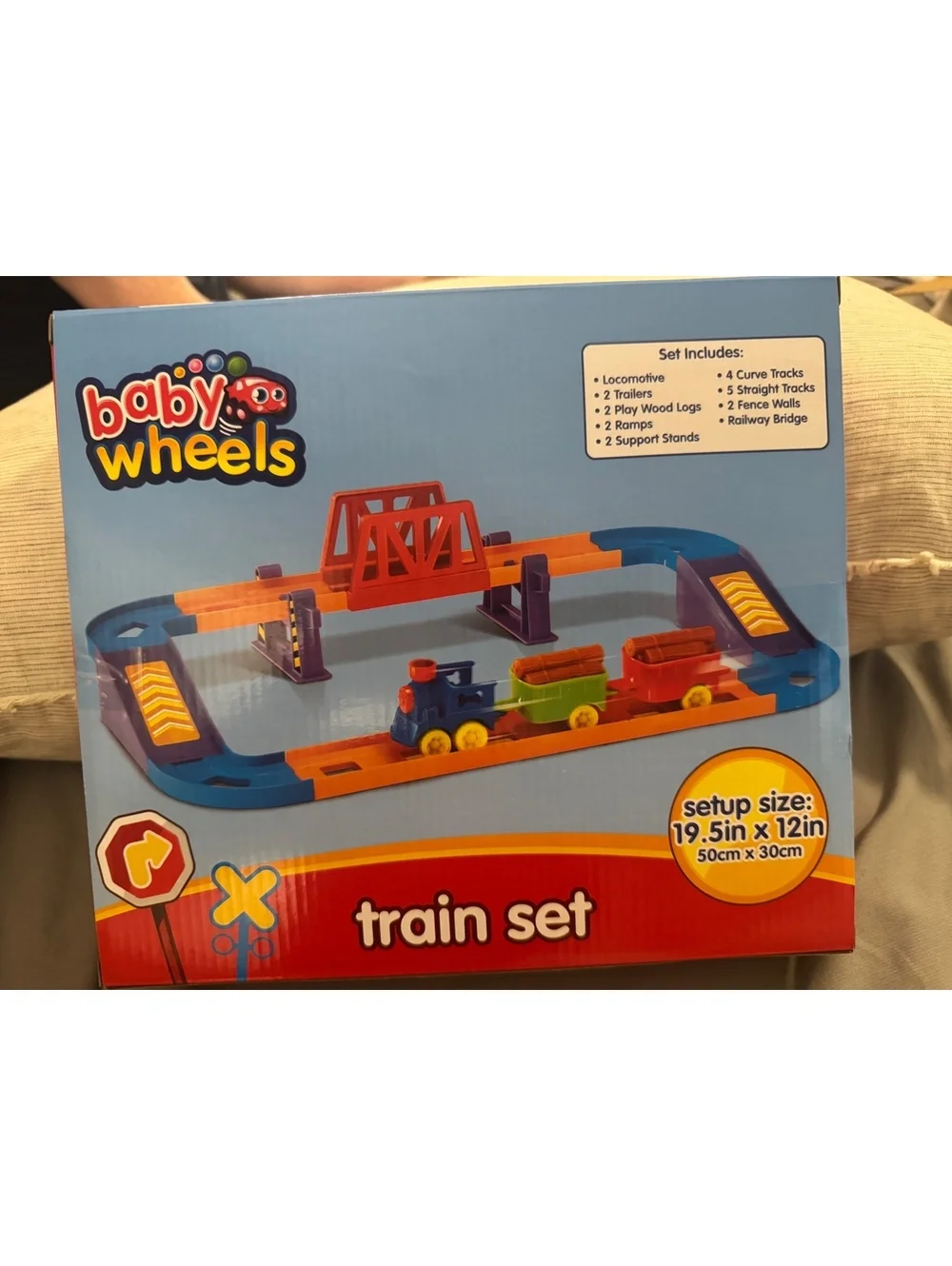 Baby Wheels 21-Piece Train Set with Tracks and Bridge